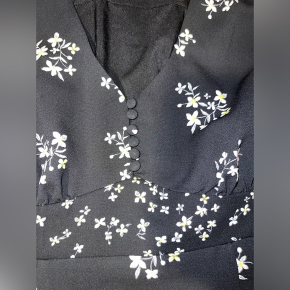 Bar III black floral maxi dress SZ S - Picture 4 of 12